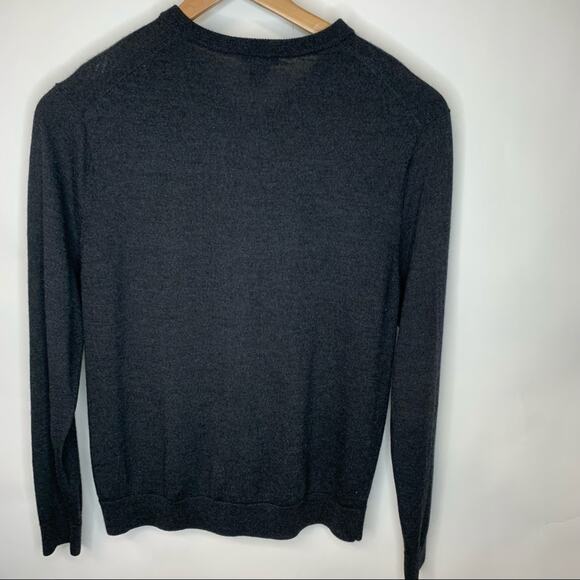 Gap Merino Wool Grey V Neck Sweater XL - Picture 2 of 5